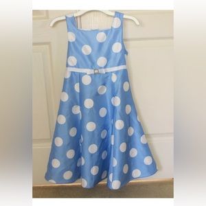 Excellent Condition Cherokee Girls Blue & White Holiday Dress Size 7